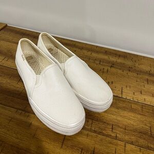 Kate Spade White Slip-On Sneakers